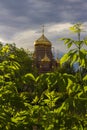 Orthodox russian temple golden Royalty Free Stock Photo